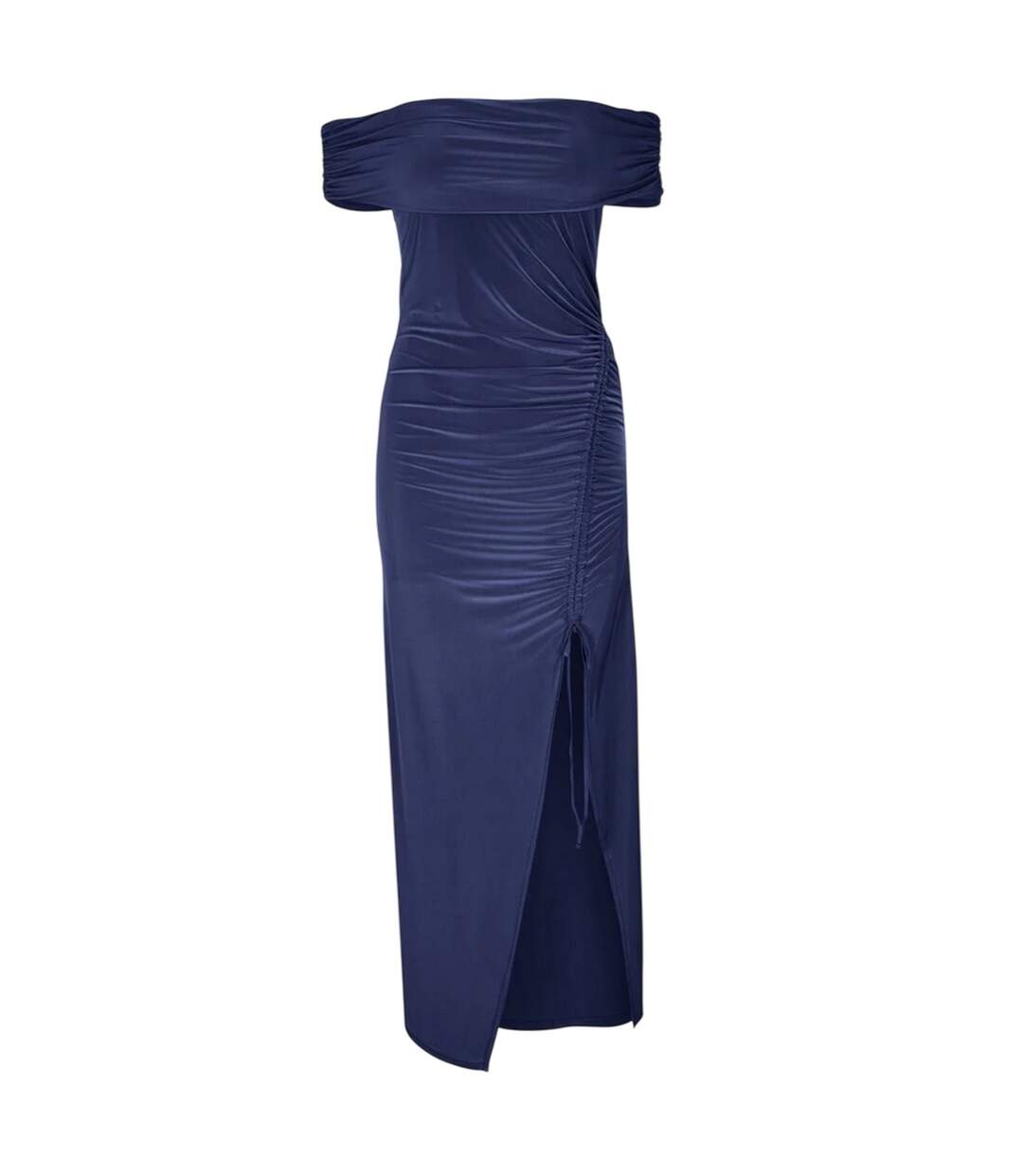 Robe Longue Motif/style Ruché Femme Bleu Marine Biba-2
