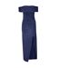 Robe Longue Motif/style Ruché Femme Bleu Marine Biba-2