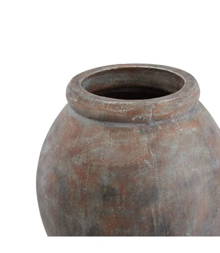 Siena shaped planter 31cm x 30cm x 30cm brown Hill Interiors