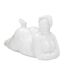 Statuette Femme Couchée en Résine Yoga 32cm Blanc-1