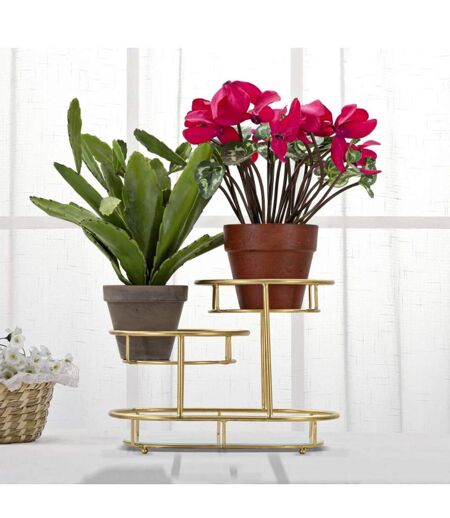 Plateau Décoratif 3 Niveaux Jade 36cm Or