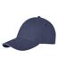 Unisex adult darton sandwich 6 panel cap navy Elevate