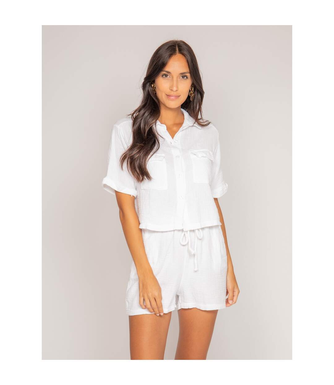 Short fluide en gaze de coton XONEKA - Dona X Lisa-1