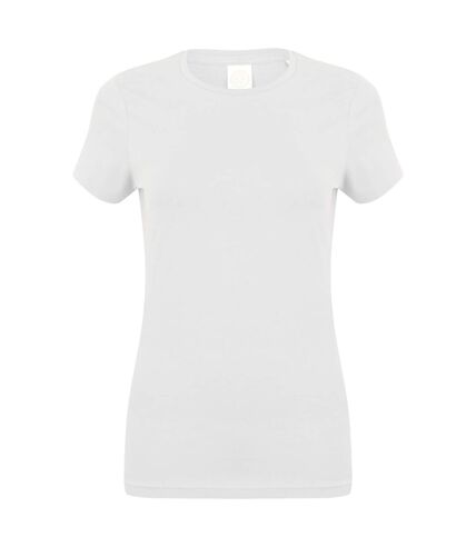 Skinni Fit Womens/Ladies Feel Good Stretch Short Sleeve T-Shirt (White) - UTRW4422