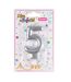 Bougie d'Anniversaire Chiffre 5 7cm Argent-2