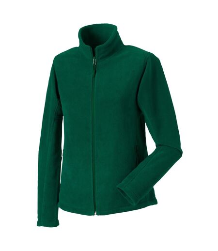 Russell Colours Ladies Full Zip Outdoor Fleece Jacket Veste Polaire D'extérieur À Fermeture Éclair Vert Foncé Jerzees Colours