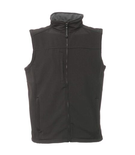 Regatta Mens Flux Softshell Bodywarmer / Sleeveless Jacket (Water Repellent & Wind Resistant) (All Black) - UTRW1213