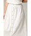 Jupe midi en gaze de coton jaune avec boutons TINLEY-3