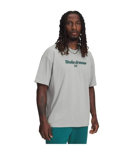 T-shirt Motif/style Texte Du Symbole Homme Gris Vert Under Armour