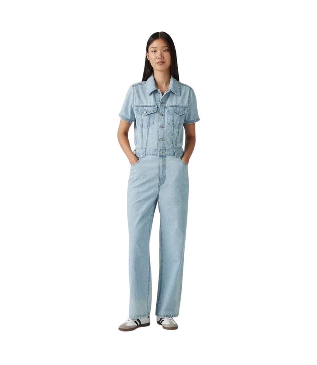 Combinaison Manches Courtes Femme Bleu Levis-4