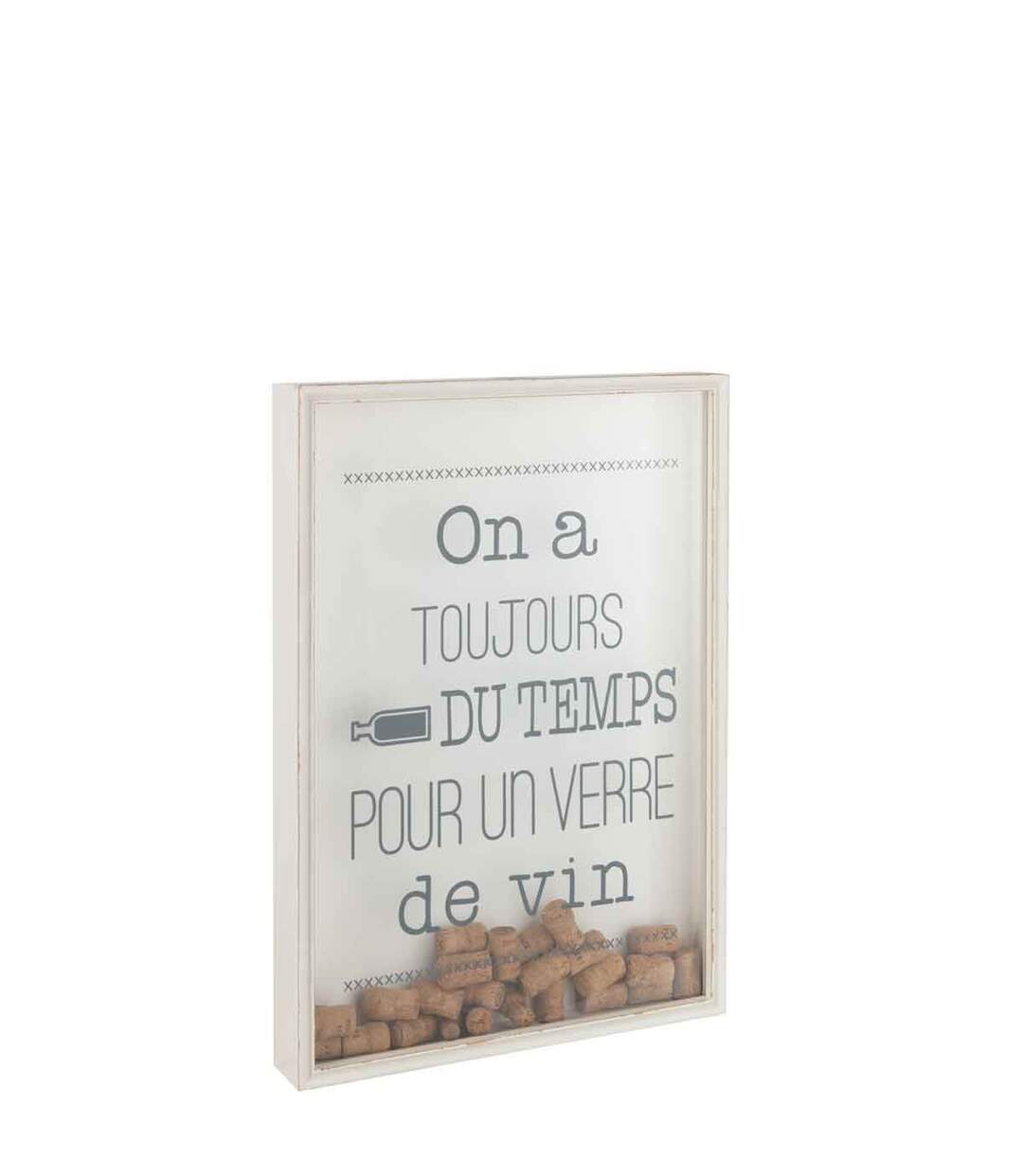 Cadre Déco en Bois Bouchons 65cm Beige-2