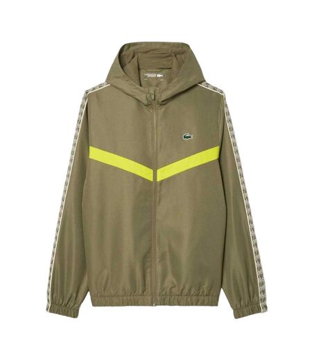 Veste De Survêtement Tennis Style Monogramme Homme Vert Kaki Lacoste