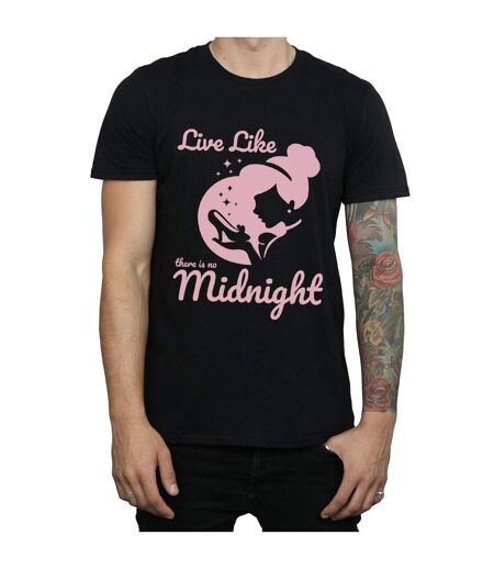 Disney Princess Mens Cinderella No Midnight T-Shirt (Black)