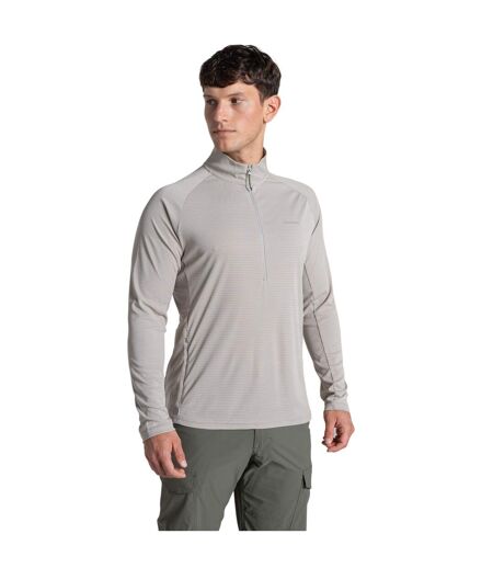 Sweat Uni À Col Montant Zippé Homme Beige Craghoppers
