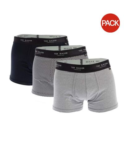 Pack Of 3  Mens Boxer Shorts  Navy Grey Ted Baker
