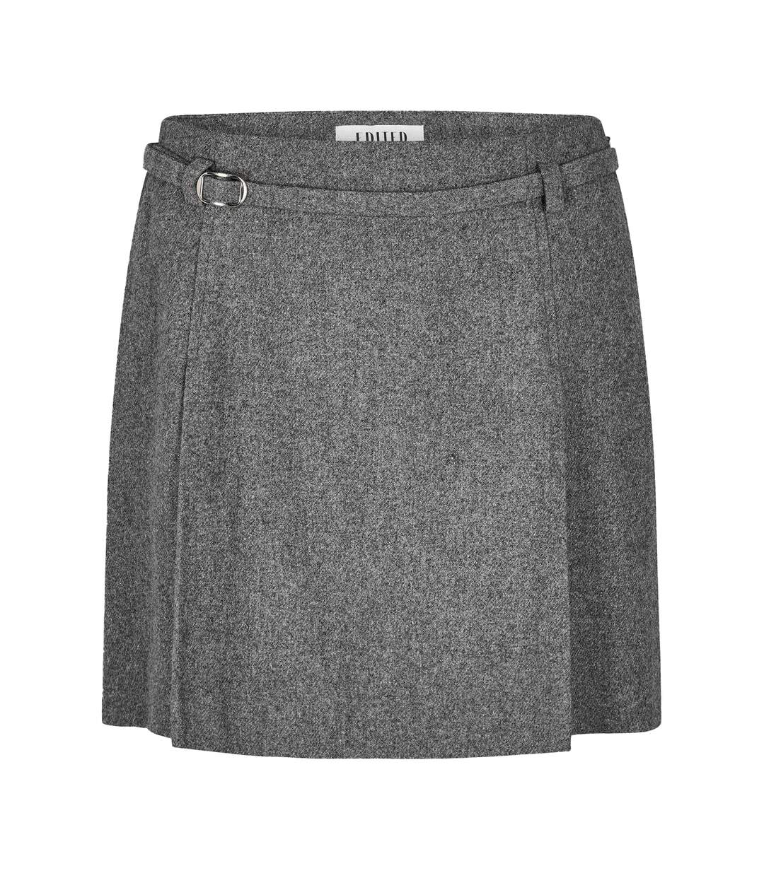 Womens/ladies Lexa Wool Blend Mini Skirt Grey Melange Edited-2