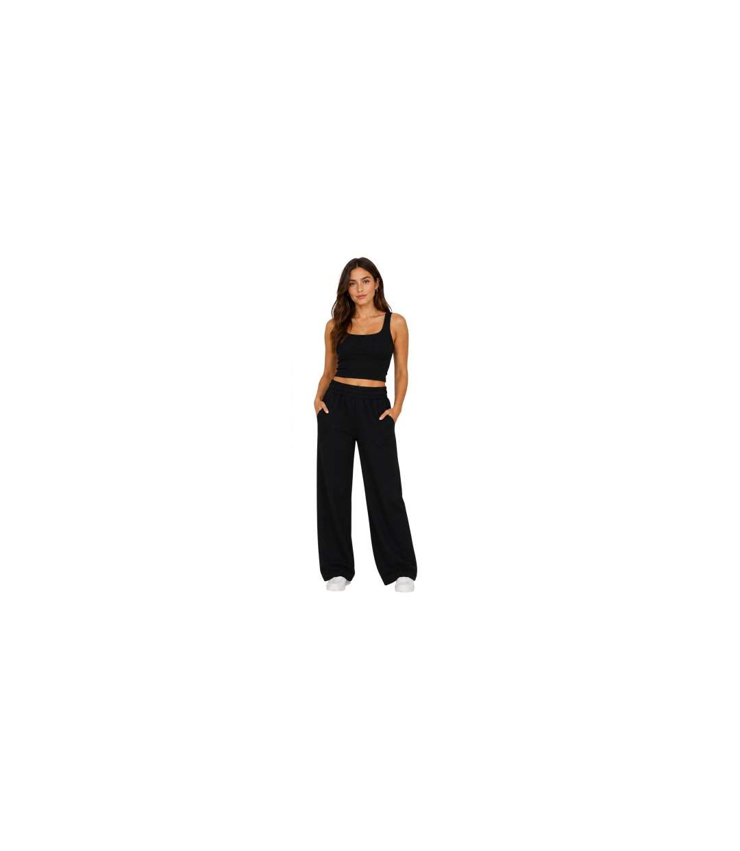 Pantalon Femme Noir Lacoste-1