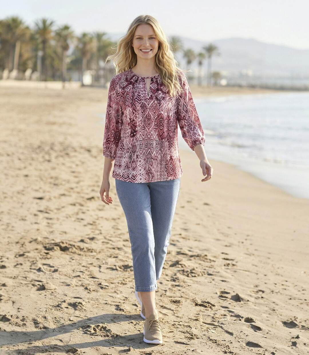 Blouse en Crêpe à Col Fantaisie-4