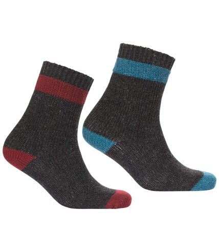 Chaussettes pour bottes agenta adulte noir / bleu vif / figue Trespass