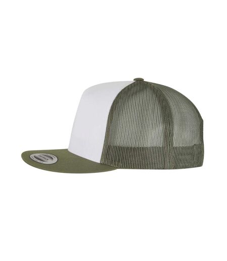 Casquette Trucker Adulte Vert Olive Blanc Marron Flexfit