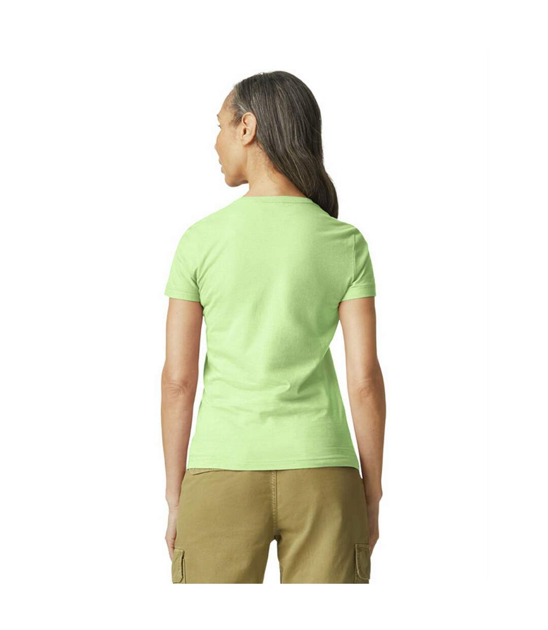 T-shirt Femme Vert Pistache Gildan-3