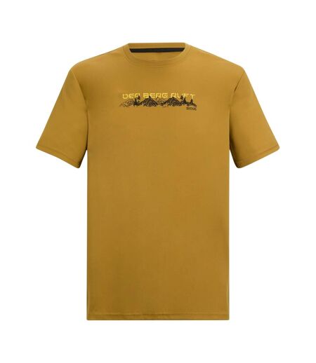 Mens Fingal Slogan Mountain T-shirt Wood Brown Regatta