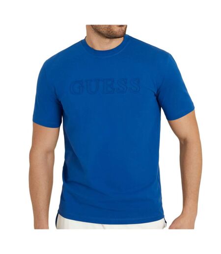 T-shirt Bleu Homme Guess Alphy
