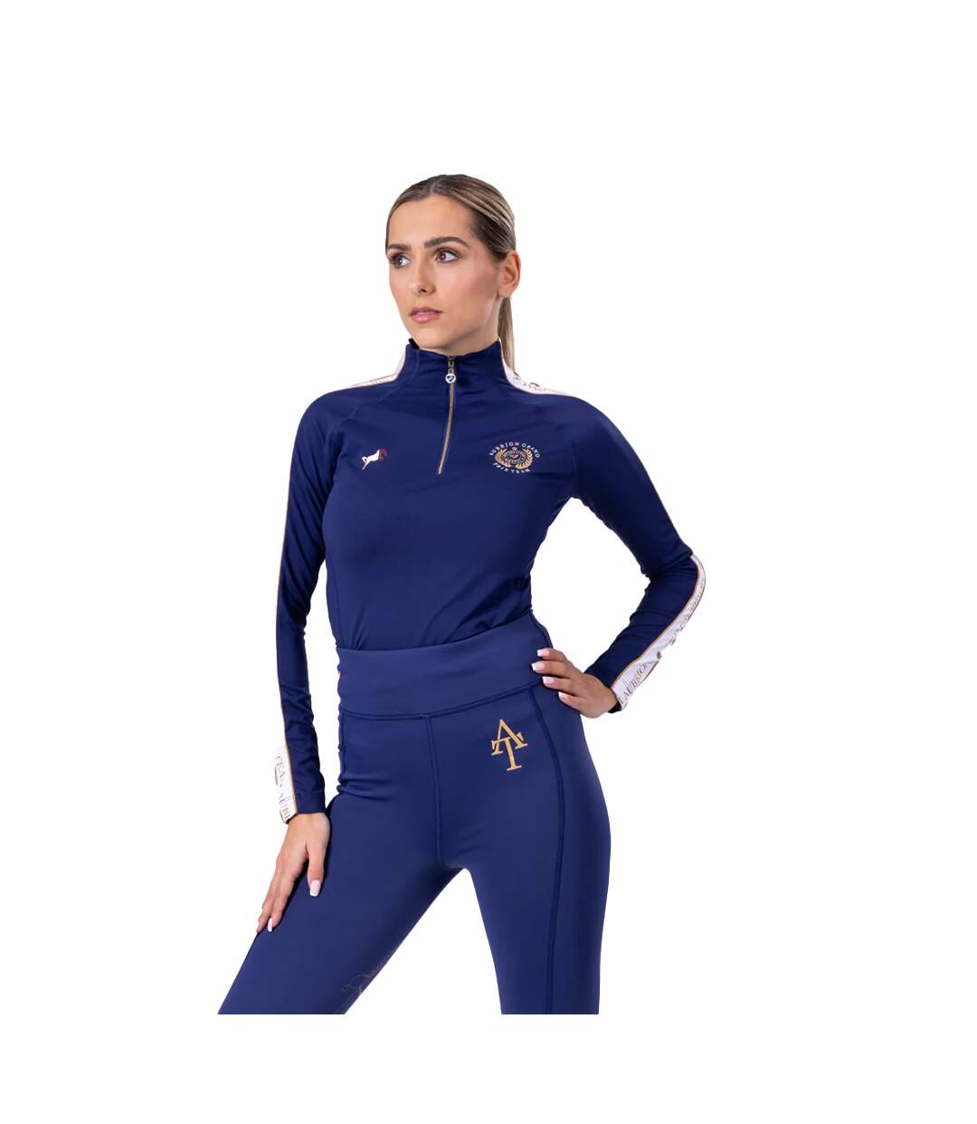 Haut thermique team femme bleu marine Aubrion Aubrion