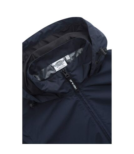 Womens/ladies pace packable waterproof jacket navy Animal