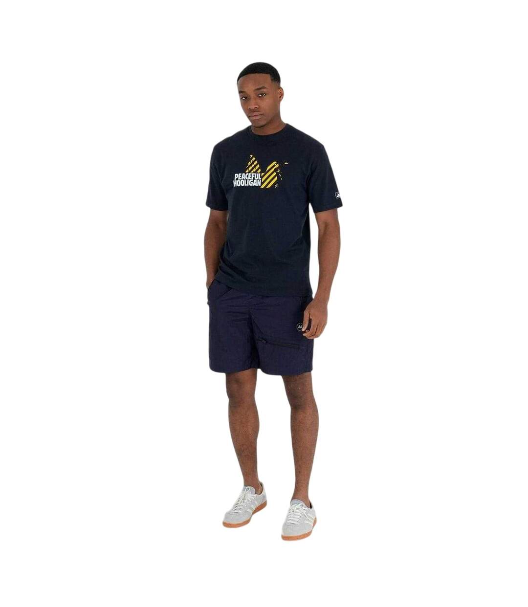 Mens Hacienda Dove T-shirt Navy Peaceful Hooligan-4