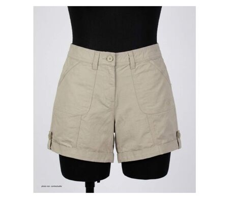 Short en coton Femme MAYFLOWER EXTRA1B : le confort d'un basique à revers ajustables