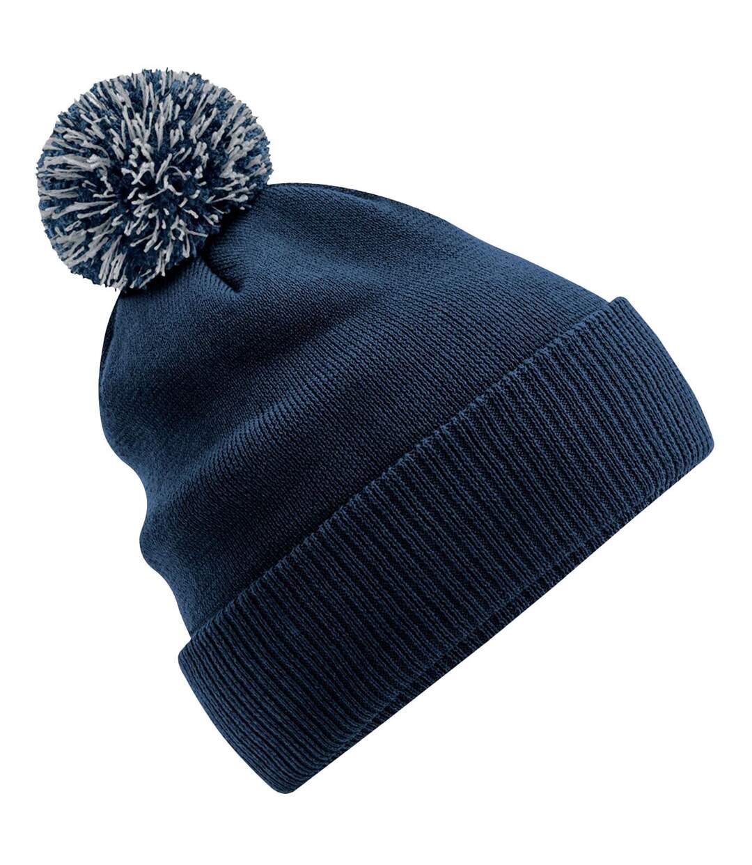 Snowstar Two Tone Recycled Beanie French Navy Light Grey Beechfield-2
