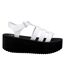 Rocket Dog Womens/Ladies Helio Terrence Wedge Sandals (White/Black) - UTFS9740