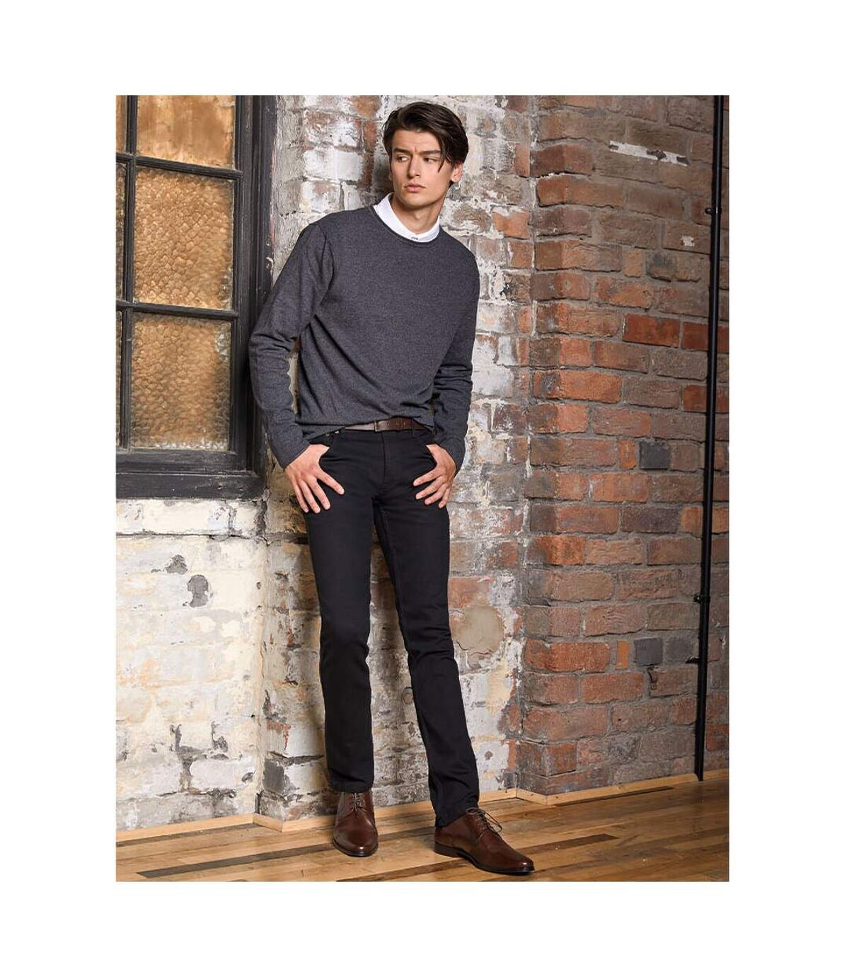 AWDis So Denim - Pantalon en jean à coupe droite - Homme (Noir) - UTRW3947
