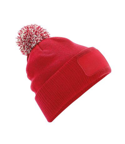 Bonnet snowstar unisexe rouge/blanc Beechfield