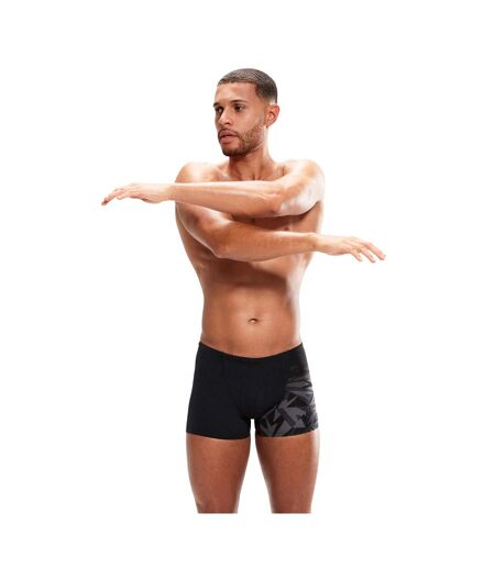 Short De Bain Hyperboom Homme Noir Gris Oxyde Speedo