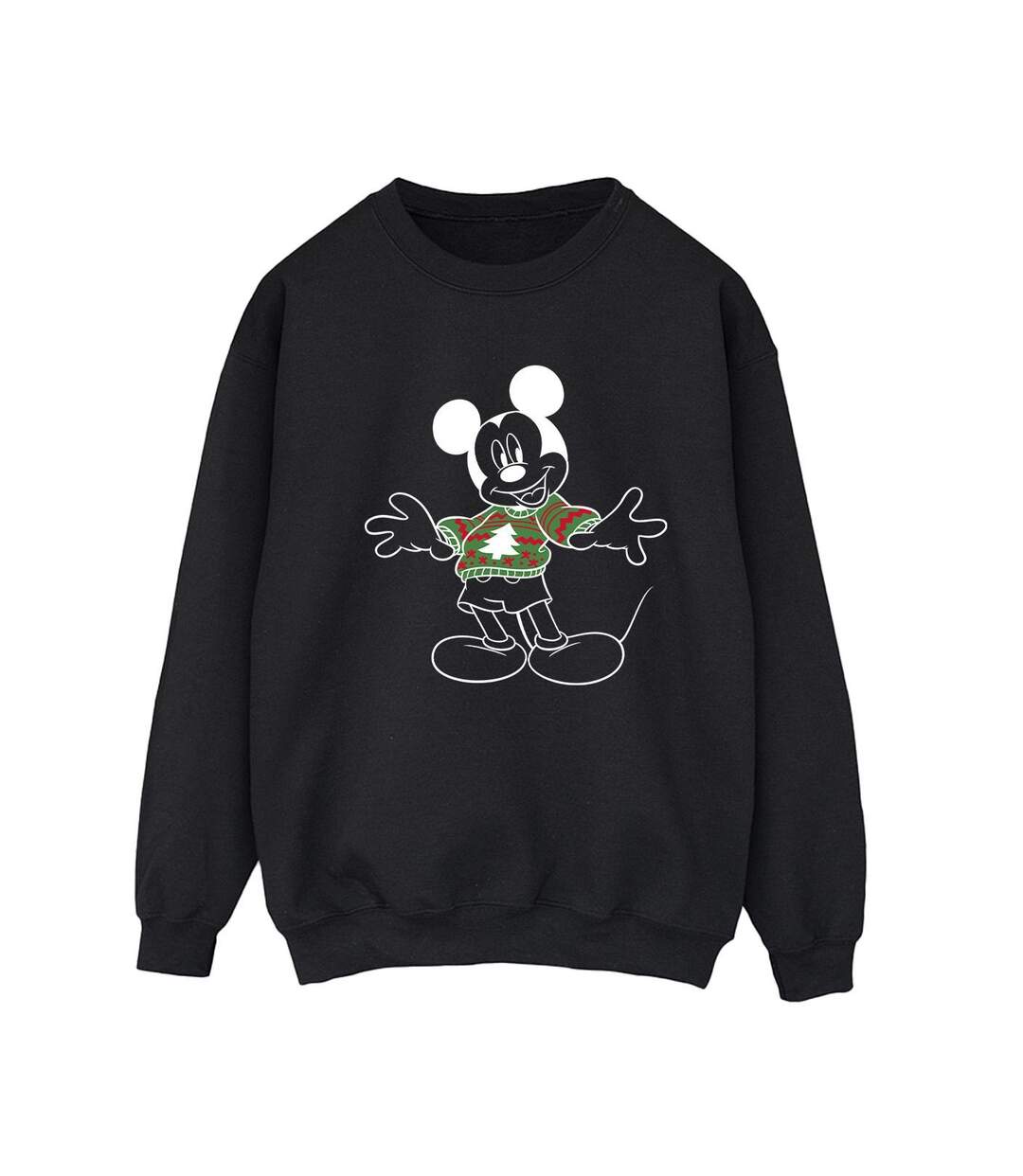 Disney Sweatshirt Mickey Mouse Xmas Jumper Womens/Ladies (Noir) - UTBI28597-1