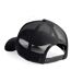 Beechfield Mens Half Mesh Trucker Cap / Headwear (Black/White) - UTRW260