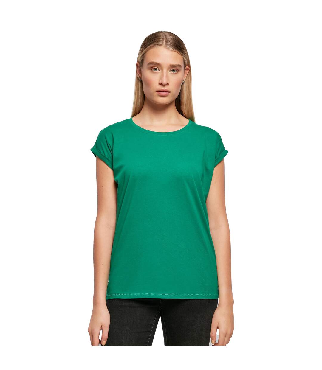 T-shirt Femme Vert Forêt Build Your Brand-1
