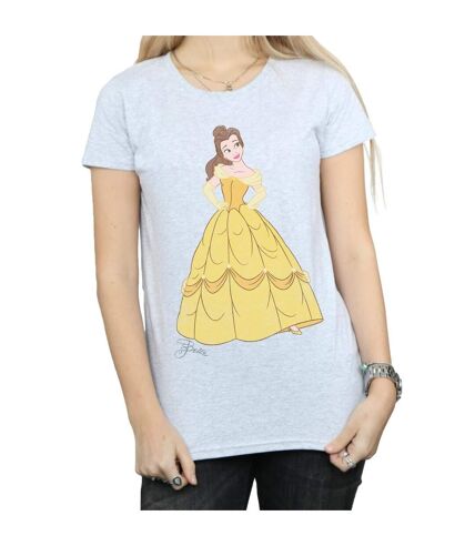 Disney Princess Womens/Ladies Classic Belle Cotton T-Shirt (Heather Grey)
