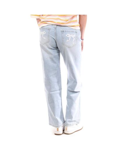 Jean droit bleu clair femme monday premium 109
