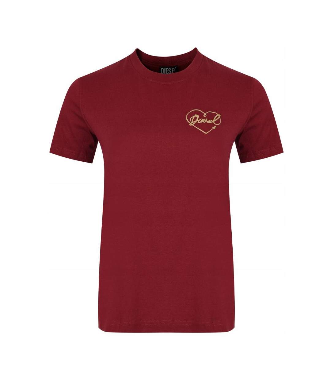 T-Shirt rouge femme diesel t-reg 53-d maglietta-1