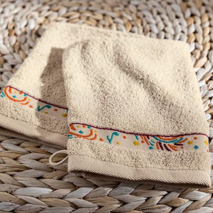 2 gants de toilette