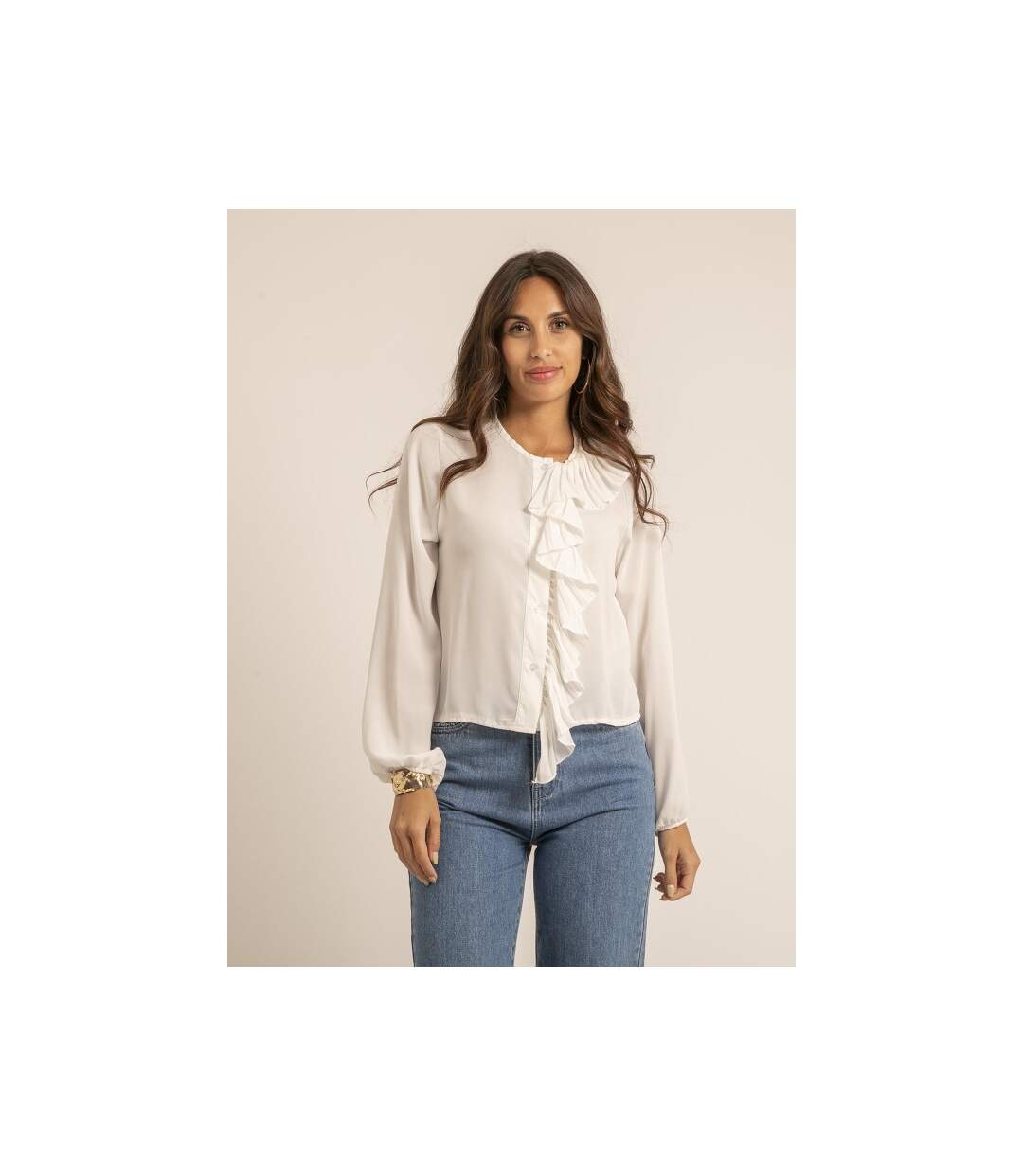 Chemise avec volant ODILE - Dona X Lisa-1