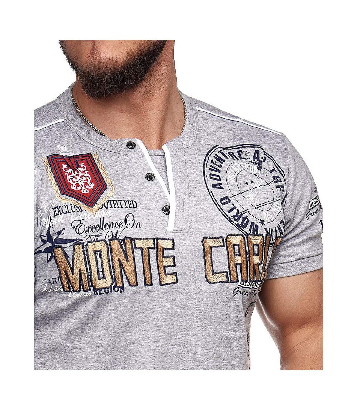 T-shirt homme Monte Carlo T-shirt 3459 gris