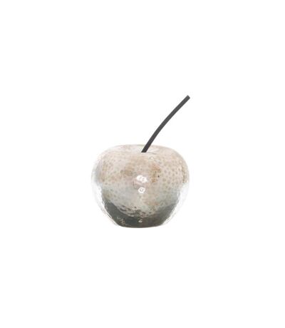 Apple ornament 21cm x 20cm x 20cm silver Hill Interiors