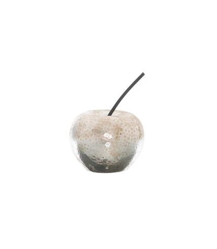 Apple ornament 21cm x 20cm x 20cm silver Hill Interiors