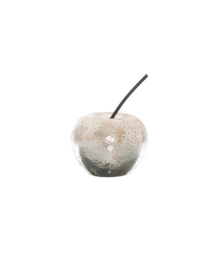 Apple ornament 21cm x 20cm x 20cm silver Hill Interiors