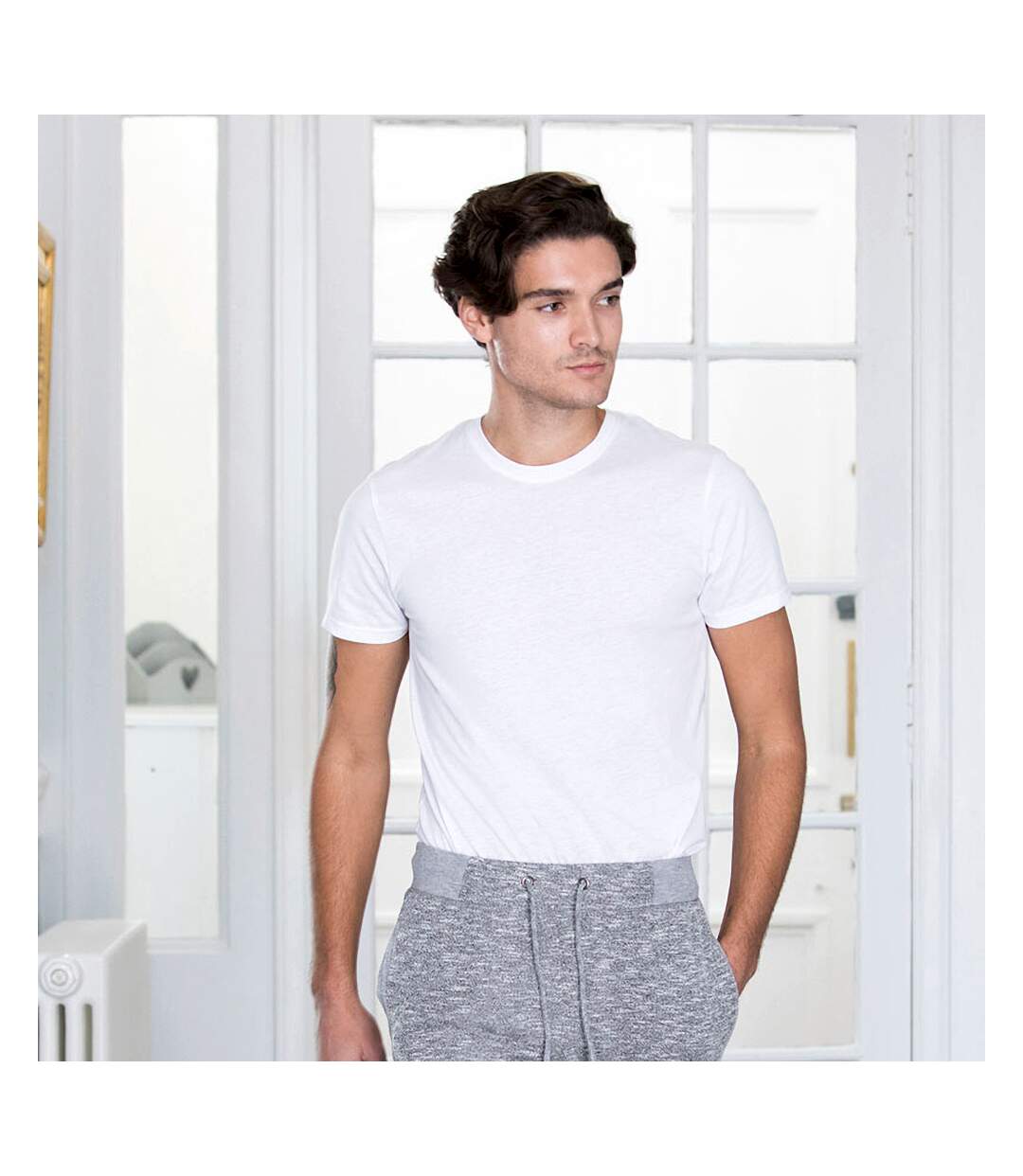 Haut de pyjama à manches courtes homme blanc Comfy Co Comfy Co