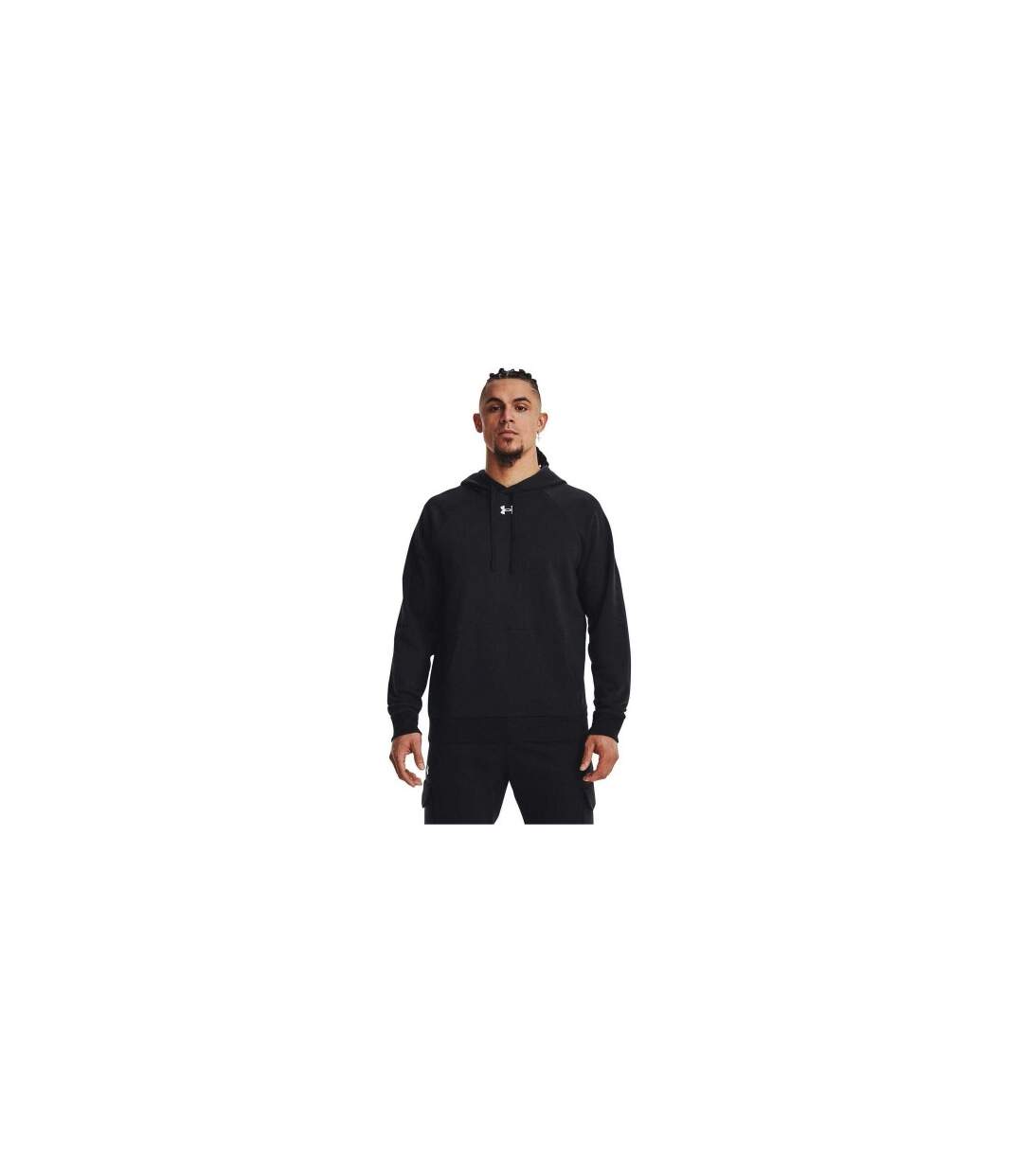 Mens Fleece Hoodie Black Under Armour-2